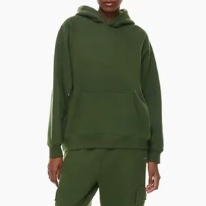 Aritzia Cozy Fleece Mega Raglan Hoodie in shade Kombu - 2XL